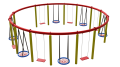 Арт. ДП-006 Конструкция из качелей и подвесов типа "Гнездо"